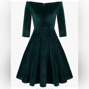 Velvet 3/4 sleeve dress